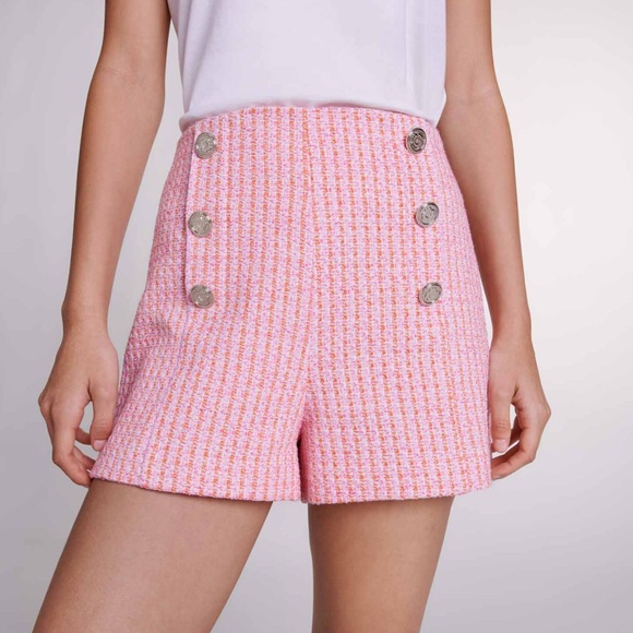 Maje Pants - Maje Tweed Style High rise shorts